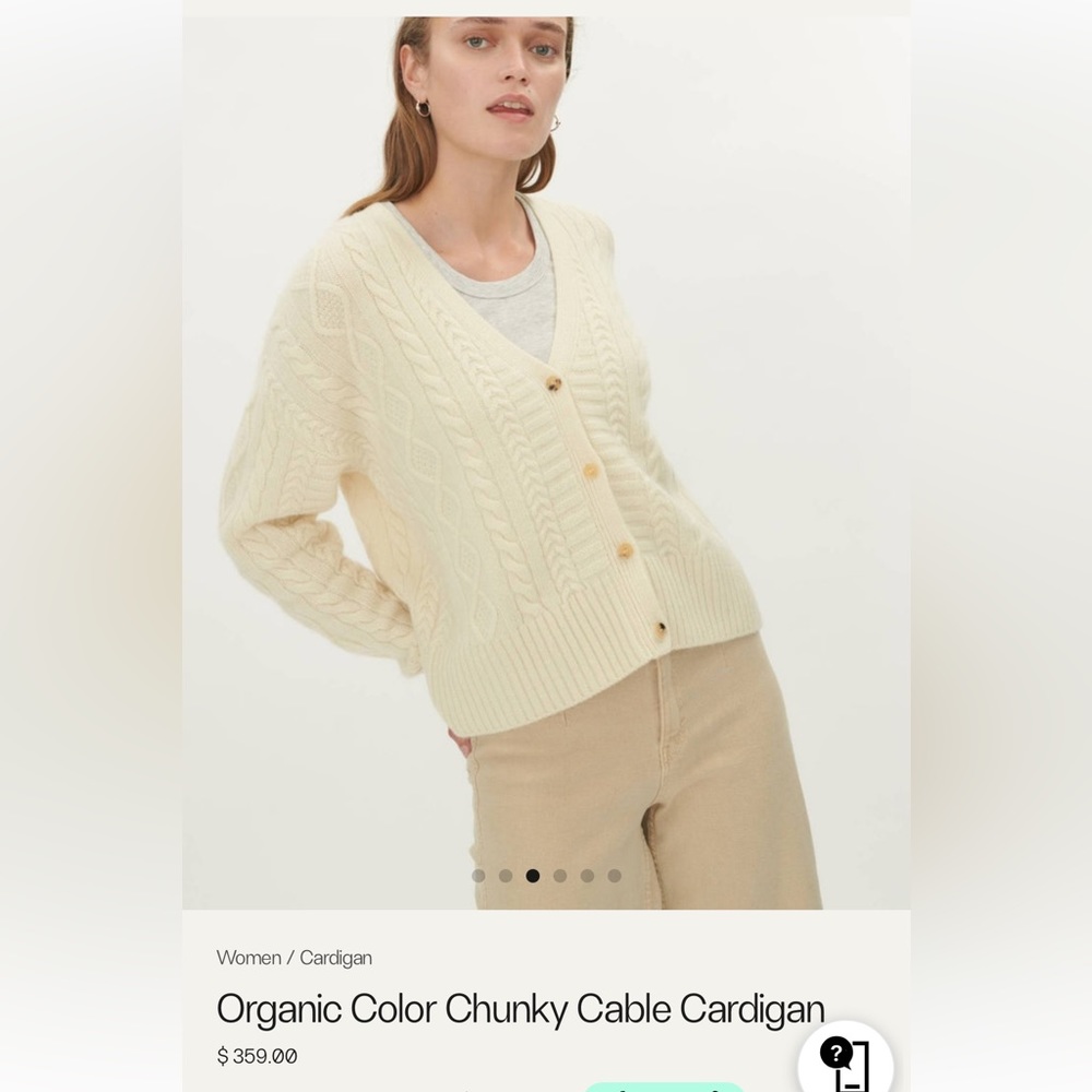 Organic mongolian cashmere cardigan